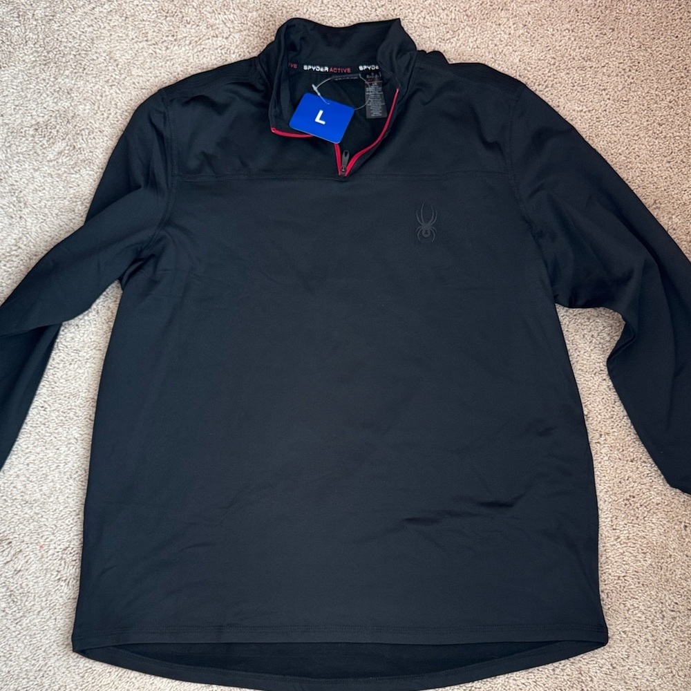Spyder Black Long-Sleeve Pullover